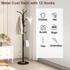 HOMEFORT Coat Rack Stand, Freestanding Coat Tree with Natural Marble