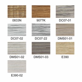 Derf Home Roman Bamboo Shades Sample Fabric Booklet of Custom Cordless Bamboo Roman Shade Blind for Windows and Doors,10 Options