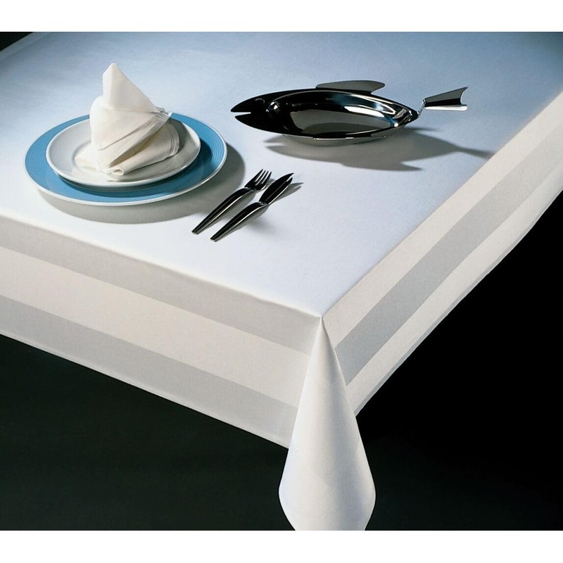 Damask Table Cloth with Satin Band at up to 95°C
