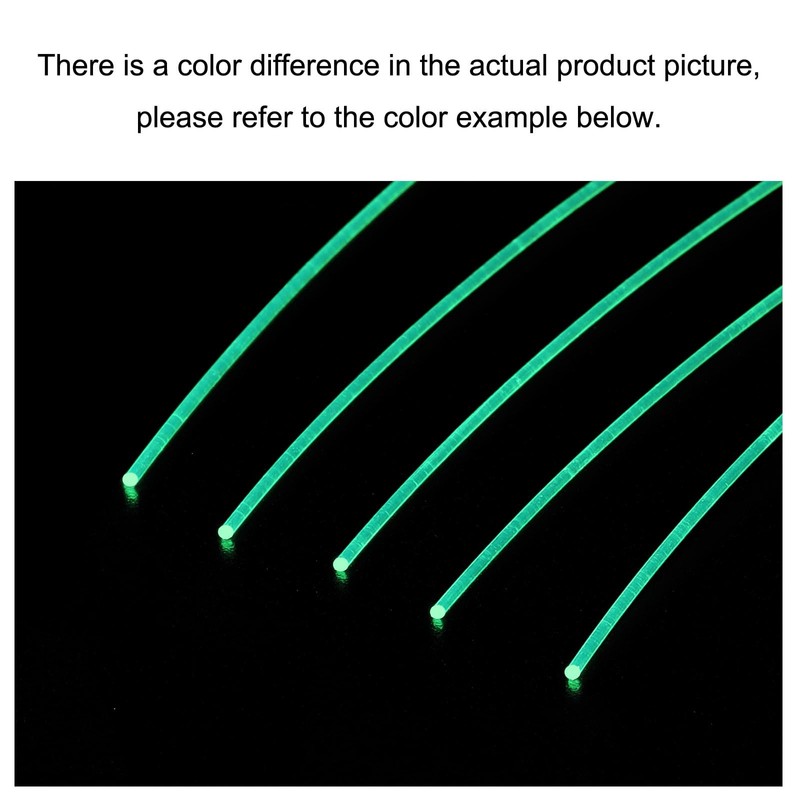 sourcing map 5pcs Fiber Optic Rods P5 Plastic 0.75mmx30cm for