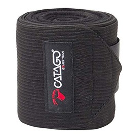 CATAGO 4-Piece Fleece / Elastic Bandages Small Black