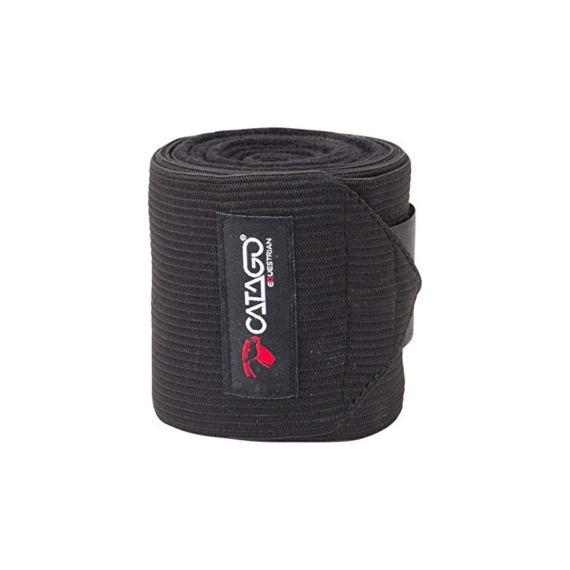 CATAGO 4-Piece Fleece / Elastic Bandages Small Black