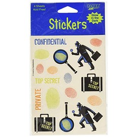 Kole Imports KH374 Glow in The Dark Stickers On 4 Sheets