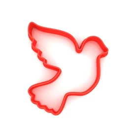 Custom Cutters Dove Shape Cookie Cutter | Plastic Cutter for Baking, Fondant, Clay, Pastry, Icing, Jewellery (8CM)