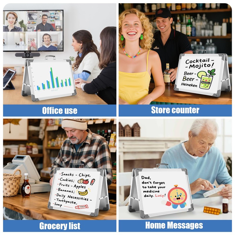 White Board Dry Erase 24" x 18", Magnetic Portable Foldable
