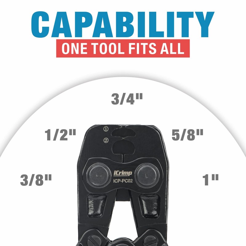 iCrimp ICP-PC02 PEX Clamp Tool for Pinching and Cutting Stainless