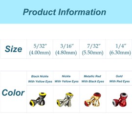 Aventik 25pc Pack Brass Dumbbell Shaped Fish Eyes Realistic Fly tying Materials, Lure Jig, Easy to Use, Corrosion Resistant, Various Sizes & Colors for Trout, (Gold with red Eyes, 4.0mm)