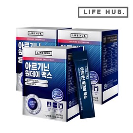 LifeHub 라이프허브 아르기닌 원데이 맥스 3세트 (5g x 90포) 3개월분 LifeHub Arginine One Day Max 3 Set (5g x 90 Pouches) 3-Month Supply