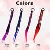 fogman Hair Extensions Braided Braid Wig Hair Colorful Red Blue