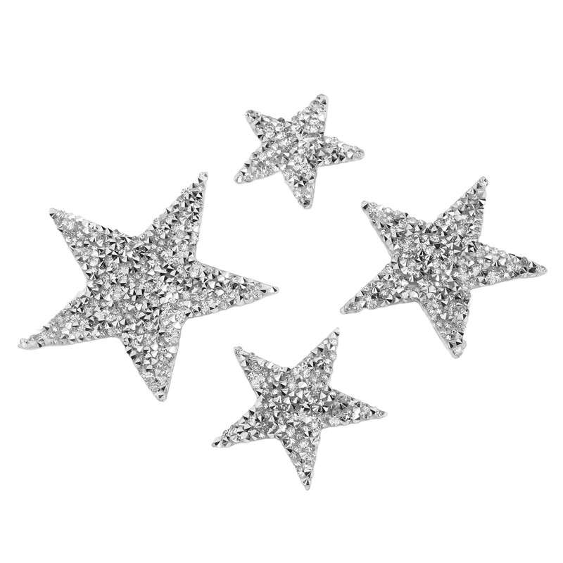 20pcs Rhinestone Star Patches Exquisite Beautiful Iron On Patches Sew