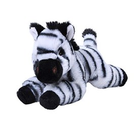 Wild Republic EcoKins Mini Zebra Stuffed Animal 8 inch, Eco Friendly Gifts for Kids, Plush Toy, Handcrafted Using 7 Recycled Plastic Water Bottles, 24810
