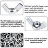 Wing Nut M6, Pack of 120 Stainless Steel Butterfly Nut,