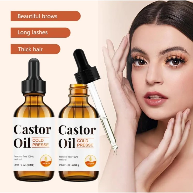 Wachinas Castor Oil, Cold Pressed, Hexane Free, 100% Natural, 60ml