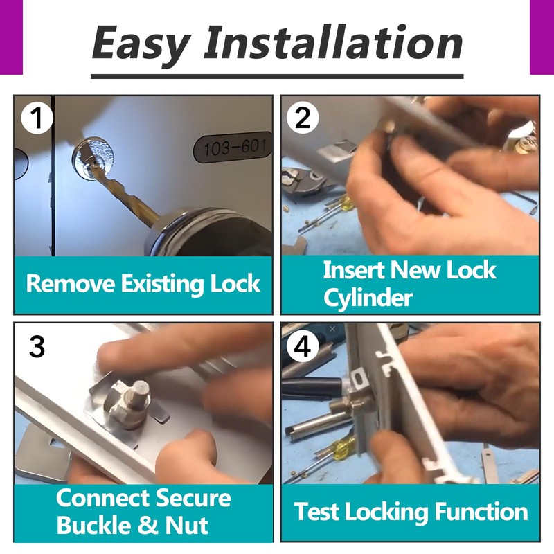 3 Set Mailbox Locks Compatible with L-1172C/C9100 Mailbox Lock |