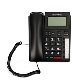RadioShack Teléfono Alámbrico con Alarma Casa | Color Negro