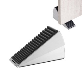 QuickYen Door Stopper, Sliding Door Lock, Stopper, Gap, Double Sided Rubber Bottom, Stainless Steel, Interior Springs, Adjustable Size, Sliding Door, Wedge Stopper, Insert, Convenient, Sliding Door