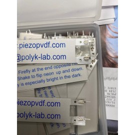 PolyK Technologies USA piezoelectric vibration sensor PVDF film firefly demo energy harvesting pin