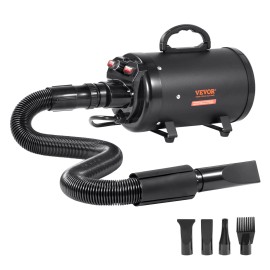 R&D Hardware Dog Dryer, 2800W/4.3HP Dog Blow Dryer, Pet Grooming Dryer with Adjustable Speed - Black