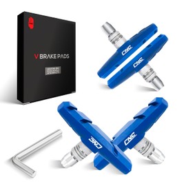 CNC V-Brake Brake Shoes, 2 Pairs of V Brakes Brake Pads, Rim Brake Pads, Brake Rubber, Cantilever Brake Shoes, Bicycle Brake Blocks, Blue