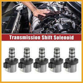 Partuto Transmission Shift Solenoid Replacement Fit for Hyundai for Kia - Pack of 5 Silver Tone Black Replacement