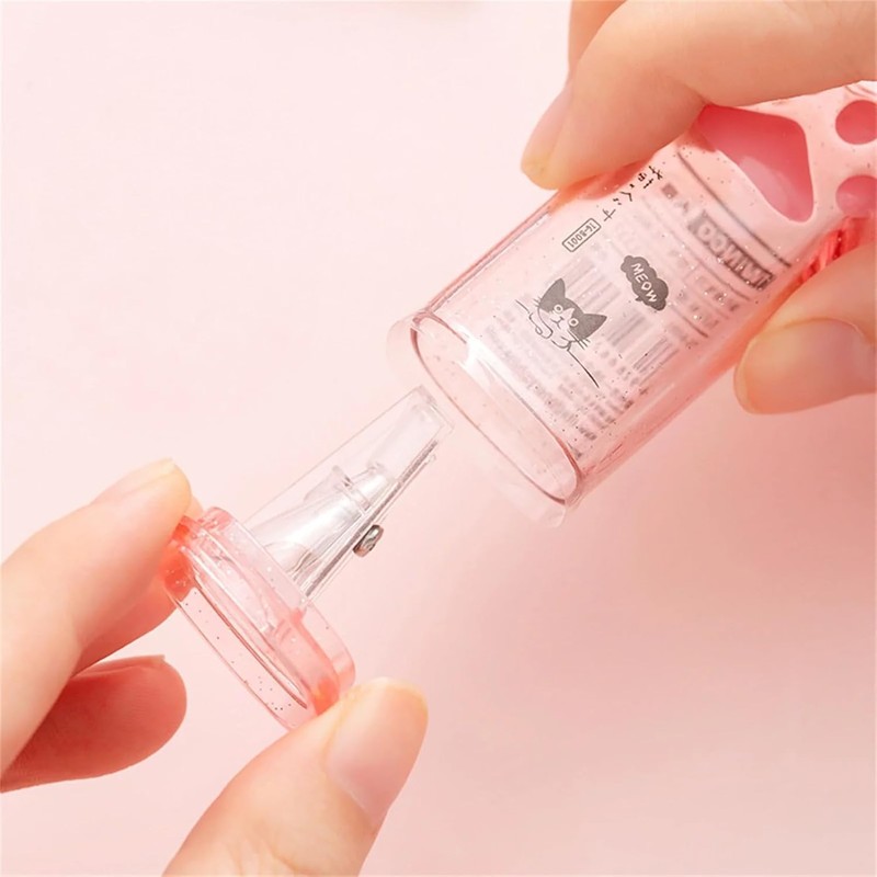 Kawaii Cat Paw Pencil Sharpener, Pink, School and Office Supplies,