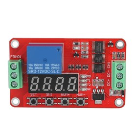 FRM01 Relay Module, 12V Programmable Time Delay Relay Module with Segment LED Display for Smart Home, Automatic Control