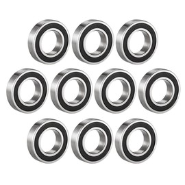 sourcing map 6903-2RS Deep Groove Ball Bearing Double Sealed 1180903, 17mm x 30mm x 7mm Carbon Steel Bearings (Pack of 10)