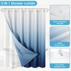 Nesphy 3 in 1 Shower Curtain and Liner,72 x 72