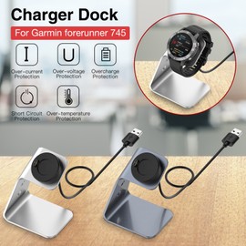 Charger Stand Dock Compatible for Garmin Forerunner 745 Venu Sq Fenix6 Smart Watch