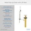 Gerber Plumbing Metal Pop-Up Drain Assembly with Lift Rod