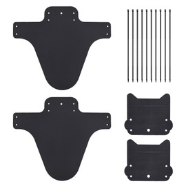 BlingKingdom 2pcs Mountain Bike Fender, Front and Rear Compatible Bicycle Mudguard, Fits 26", 27.5", 29", Plus Size and Fat Bike Wheel Sizes (Black)