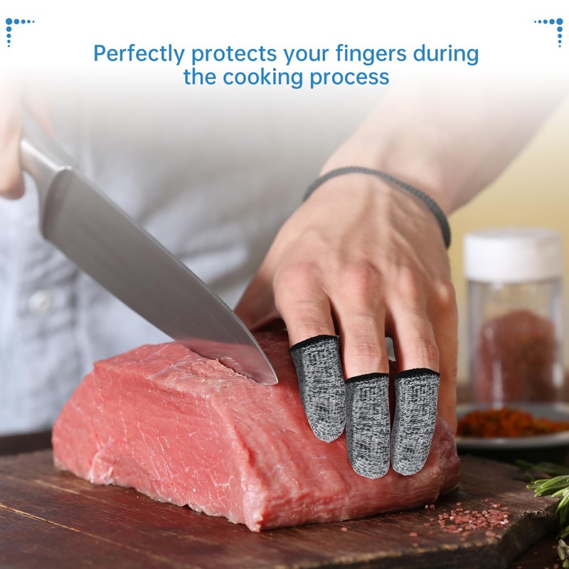 EORTA 40 Pieces Cut Resistant Finger Cots, Reusable Finger Protectors,