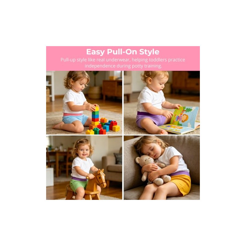 BIG ELEPHANT Training Potty Panties 6 Pieces, 100% Cotton, pink,