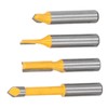 15Pcs Router Bit Straight Slotting Router Bit Cutter Tool Set