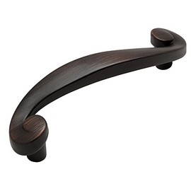 Cosmas 774ORB Oil Rubbed Bronze Cabinet Hardware Swirl Handle Pull - 3" Hole Centers