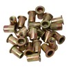 BQLZR Carbon Steel M6 Threaded Flat Head Rivet Nut Flat