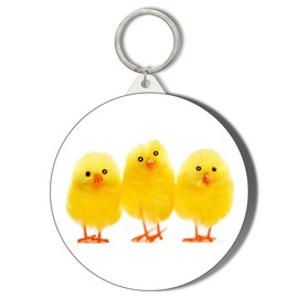 Gift Insanity 3 EASTER CHICKS SHORT CHAIN KEYRING BOTTLE OPENER