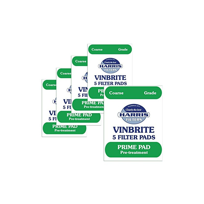 5X Harris Prime Pre-Filter Pads 5-Pack Use with Harris Vinbrite