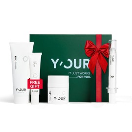 Y’OUR Essential 3-Step Anti-Aging Kit: Hydrating Cleanser, Hydration Cream & Retinol Eye Cream for Wrinkle Reduction, Firming & Deep Hydration. Made in USA. Valentine's Gift
