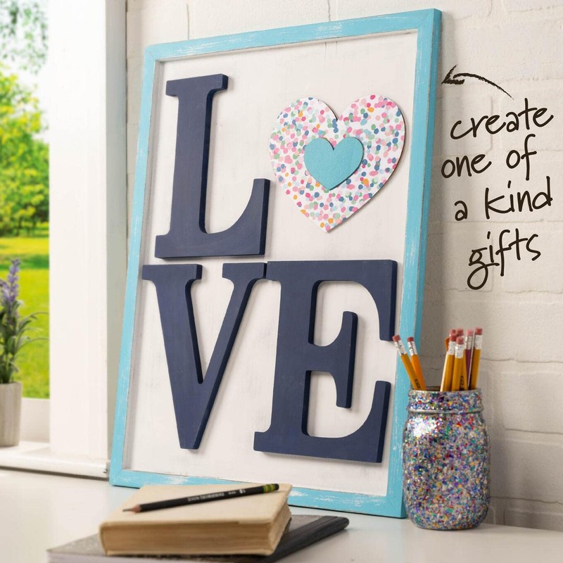Plaid Unfinished Wood Letter, 8" Wooden Surface Perfect for DIY