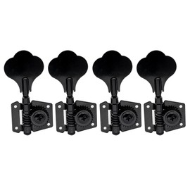 Musiclily 4-in-line Open Gear Bass Tuners Tuning Pegs Keys Machine Heads Set, Black(4 Pieces)