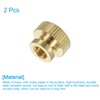 sourcing map Knurled Thumb Nuts, 2Pcs M6 x D14mm x