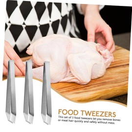 SHOWERORO 2sets Food Tweezers Precision Fish Bone Remover for Culinary Styling Cooking Kitchen Utensils for Easy Bone Extraction 3pcs*2