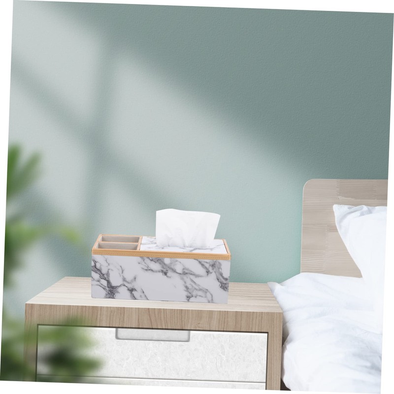 Gatuida Creative Marble Tissue Box Cover Practical Holder for Home