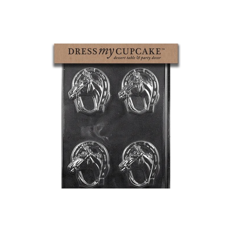 Dress My Cupcake Chocolate Candy Mold, Horseshoe with Horse