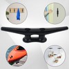 BALAVA Boat Cleats 6 inch,Boat Dock Cleats,Electrophoretic Coated Black Dock