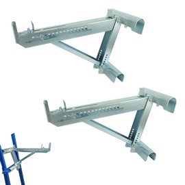 Yzzwer Ladder Jacks Scaffold Bracket - Two-Rung Short Body Extension Ladder Jack for Working 20 inch Stage 2 Pack