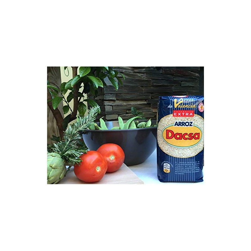 Dacsa Round Rice for Paella Extra 1Kg (Valencia, Pack of