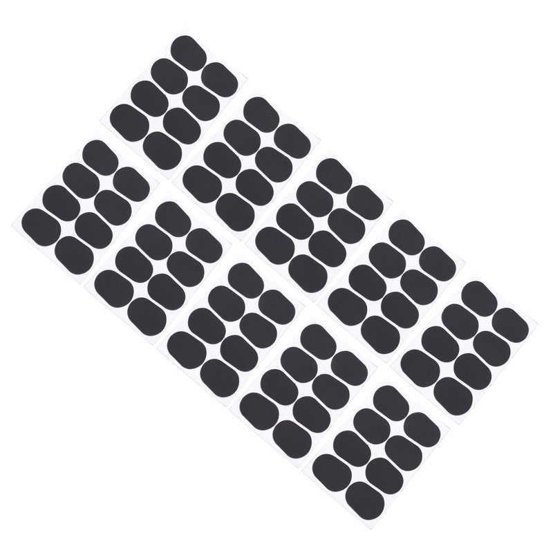80Pcs Sax Mouthpiece Pad Silicone Black Cushion Patches Wind Instrument