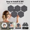 ANLIOTE 8-Pack Hexagon Felt Cork Board with 80 Push Pins,